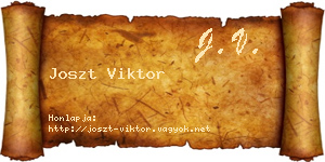 Joszt Viktor névjegykártya